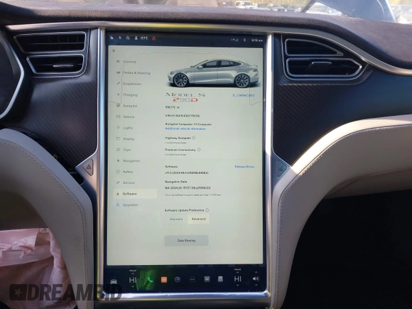2016 Tesla Model S 90D with VIN 5YJSA1E43GF115310, listed as a IAAI auction lot 42002240 with 108,172 mi miles and . Bid and sale history available at DreamBid. Image 18.