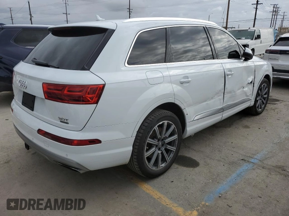 2018 Audi Q7 Premium Plus with VIN WA1LAAF79JD017453, listed as a Copart auction lot 53078955 with 57,654 mi miles and Salvage Title. Bid and sale history available at carsss.com. Image 3.
