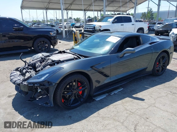 2019 Chevrolet Corvette 1LT with VIN 1G1YB2D70K5100470, listed as a IAAI auction lot 42010952 with 47,730 mi miles and . Bid and sale history available at DreamBid. Image 2.