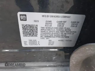 2023 Buick Encore GX Select with VIN KL4MMDS27PB157884, listed as a IAAI auction lot 42034752 with Not provided miles and . Bid and sale history available at DreamBid. Image 9.