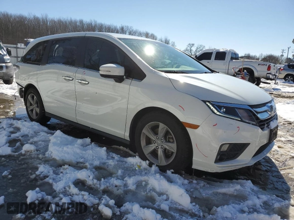 2020 Honda Odyssey EX with VIN 5FNRL6H54LB051900, listed as a Copart auction lot 45345905 with 47,958 mi miles and Salvage title. Bid and sale history available at DreamBid. Image 4.
