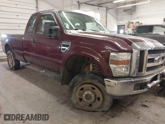 2008 Ford Super Duty F-250 SRW XL with VIN 1FTSX21YX8EB06622, listed as a IAAI auction lot 41264599 with 163,992 mi miles. Bid and sale history available at carsss.com. Image 1.