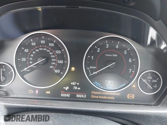 2017 BMW 3 Series 330e iPerformance with VIN WBA8E1C58HK480271, listed as a IAAI auction lot 42039429 with 93,242 mi miles. Bid and sale history available at carsss.com. Image 16.