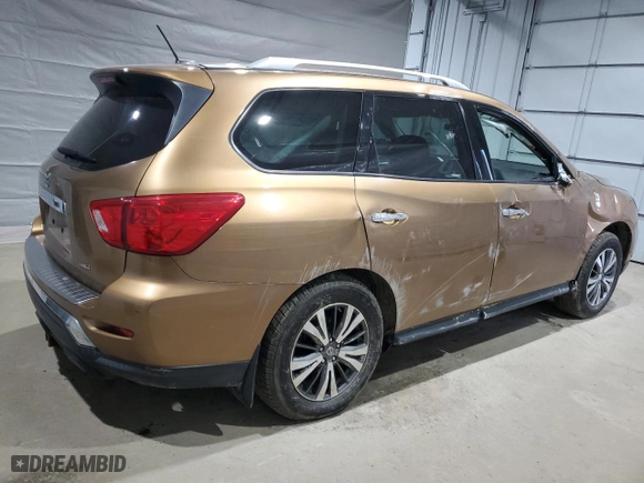 2017 Nissan Pathfinder S with VIN 5N1DR2MMXHC601891, listed as a Copart auction lot 48224485 with 96,224 mi miles and Salvage Title. Bid and sale history available at carsss.com. Image 3.