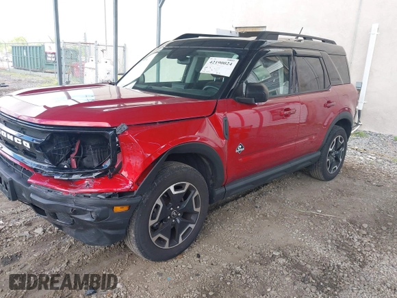 2021 Ford Bronco Sport Outer Banks with VIN 3FMCR9C63MRB00151, listed as a IAAI auction lot 42190024 with 42,051 mi miles and . Bid and sale history available at DreamBid. Image 18.