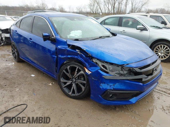 2020 Honda Civic Sedan Sport with VIN 2HGFC2F80LH520209, listed as a IAAI auction lot 42010941 with 65,719 mi miles. Bid and sale history available at carsss.com. Image 1.
