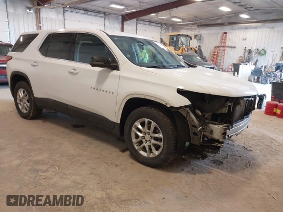 2021 Chevrolet Traverse LS with VIN 1GNERFKW8MJ166905, listed as a IAAI auction lot 42044937 with 96,542 mi miles and . Bid and sale history available at DreamBid. Image 1.