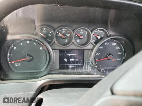 2020 Chevrolet Silverado 1500 Work Truck with VIN 3GCNWAEF5LG322849, listed as a Copart auction lot 65053573 with 39,811 mi miles and Salvage Title. Bid and sale history available at carsss.com. Image 9.