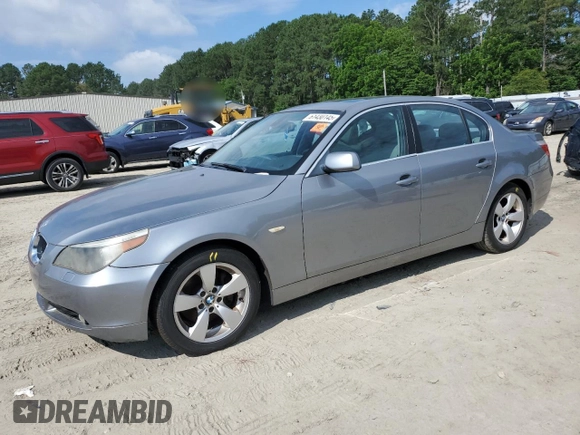 2005 BMW 5 Series 530i with VIN WBANA73555CR60078, listed as a Copart auction lot 61430145 with 87,725 mi miles and Clean title. Bid and sale history available at DreamBid. Image 1.
