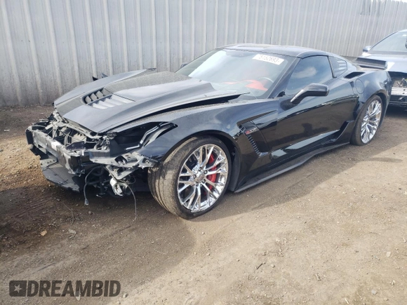 2017 Chevrolet Corvette Z06 3LZ with VIN 1G1YU2D63H5603064, listed as a Copart auction lot 75152693 with 44,348 mi miles. Bid and sale history available at carsss.com. Image 1.