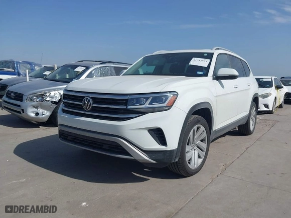 2021 Volkswagen Atlas 3.6L V6 SEL with VIN 1V2BR2CA8MC532226, listed as a IAAI auction lot 41741891 with 62,537 mi miles. Bid and sale history available at carsss.com. Image 2.