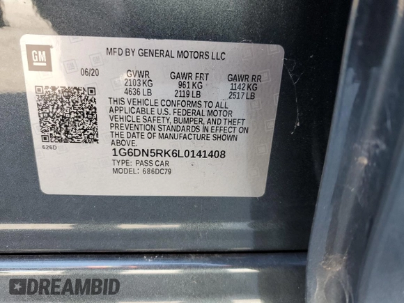 2020 Cadillac CT5 Premium Luxury z VIN 1G6DN5RK6L0141408, wystawiony jako Copart lot #46936755 z przebiegiem 9 160 mil mil oraz Szkoda całkowita • Salvage title. Historia ofert i sprzedaży dostępna na DreamBid. Obrazek 12.