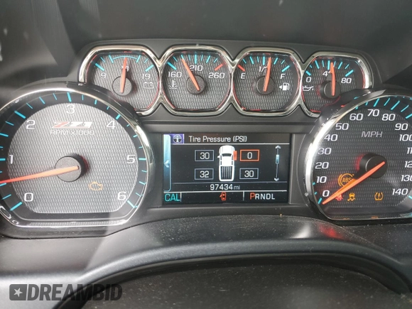 2018 Chevrolet Silverado 1500 LTZ with VIN 3GCUKSEC6JG249202, listed as a Copart auction lot 49034665 with 97,434 mi miles and Salvage Title. Bid and sale history available at carsss.com. Image 9.