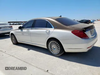 2015 Mercedes-Benz S with VIN WDDUG7GB7FA135269, listed as a Copart auction lot 50254395 with 63,458 mi miles and Salvage Title. Bid and sale history available at DreamBid. Image 2.