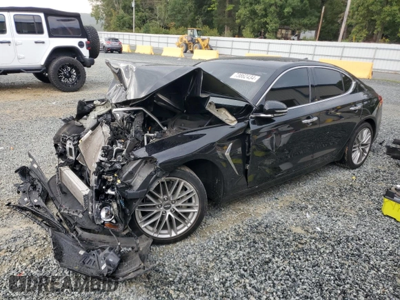 2021 Genesis G70 2.0T with VIN KMTG64LA4MU070349, listed as a Copart auction lot 73862434 with 41,120 mi miles and Salvage Title. Bid and sale history available at carsss.com. Image 1.
