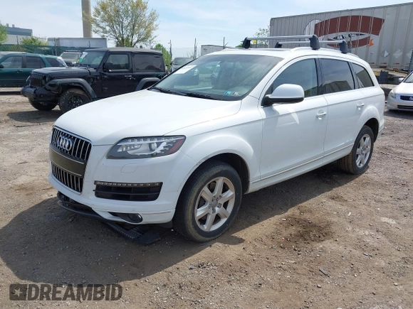 2015 Audi Q7 Premium Plus with VIN WA1LGAFE8FD017092, listed as a IAAI auction lot 42073593 with 105,593 mi miles and . Bid and sale history available at DreamBid. Image 2.