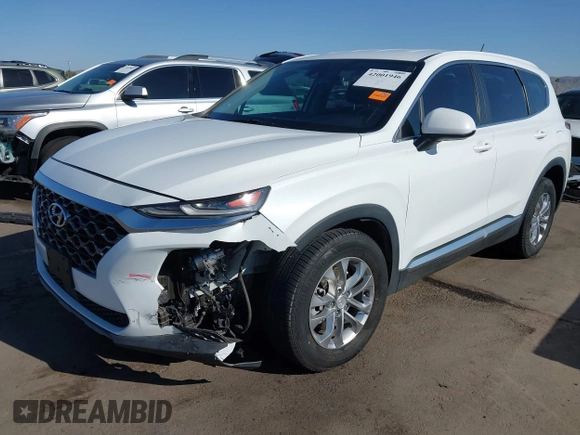 2020 Hyundai Santa Fe SE with VIN 5NMS23AD1LH197383, listed as a IAAI auction lot 42001946 with 47,844 mi miles. Bid and sale history available at carsss.com. Image 17.