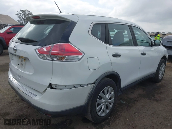 2016 Nissan Rogue S with VIN KNMAT2MT6GP663229, listed as a IAAI auction lot 42095705 with 93,602 mi miles. Bid and sale history available at carsss.com. Image 4.