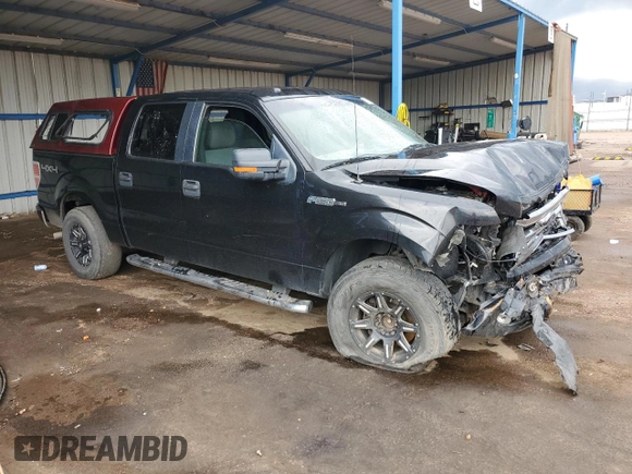 2013 Ford F-150 XL with VIN 1FTFW1EF8DFA21791, listed as a Copart auction lot 61963215 with 128,161 mi miles and Salvage title. Bid and sale history available at DreamBid. Image 4.