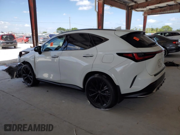 2024 Lexus NX 350 F Sport with VIN 2T2KGCEZ5RC041509, listed as a Copart auction lot 55049175 with Not provided miles and Salvage title. Bid and sale history available at DreamBid. Image 2.