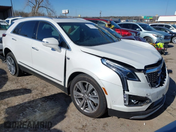 2024 Cadillac XT5 FWD Premium Luxury with VIN 1GYKNCRS2RZ743715, listed as a IAAI auction lot 41375228 with 10,846 mi miles. Bid and sale history available at carsss.com. Image 1.