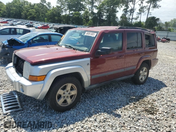2007 Jeep Commander Sport with VIN 1J8HG48K07C684965, listed as a Copart auction lot 58061005 with 208,951 mi miles and Salvage title. Bid and sale history available at DreamBid. Image 1.