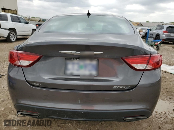 2015 Chrysler 200 S with VIN 1C3CCCDGXFN610811, listed as a Copart auction lot 55024335 with Not Provided miles and Clean Title. Bid and sale history available at carsss.com. Image 6.