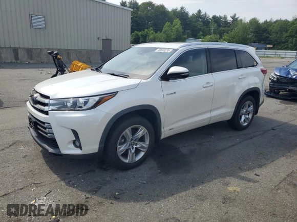 2019 Toyota Highlander Hybrid Limited with VIN 5TDDGRFH0KS078518, listed as a Copart auction lot 60562235 with 132,425 mi miles and Salvage title. Bid and sale history available at DreamBid. Image 1.