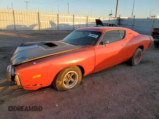 1972 Dodge Charger z VIN WH23G2G215452, wystawiony jako Copart lot #75480463 z przebiegiem 80 763 mil mil oraz Szkoda całkowita • Salvage title. Historia ofert i sprzedaży dostępna na DreamBid. Obrazek 1.