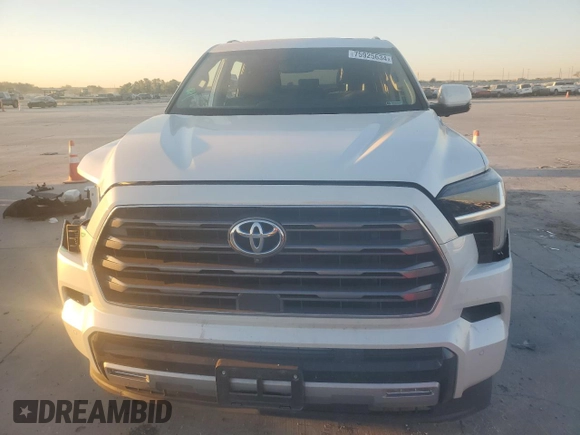 2023 Toyota Sequoia SR5 with VIN 7SVAAAAA9PX001329, listed as a Copart auction lot 75925634 with 0 mi miles and Salvage Title. Bid and sale history available at carsss.com. Image 5.