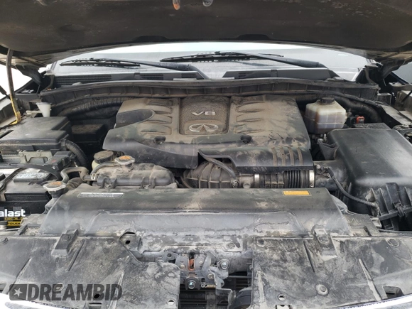 2012 Infiniti QX56 7-passenger with VIN JN8AZ2NE5C9016354, listed as a Copart auction lot 53390775 with 209,990 mi miles and Salvage Title. Bid and sale history available at carsss.com. Image 13.