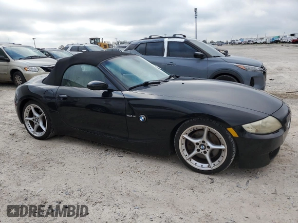 2006 BMW Z4 3.0si with VIN 4USBU53556LX01572, listed as a Copart auction lot 76093094 with 170,750 mi miles and Salvage Title. Bid and sale history available at carsss.com. Image 4.
