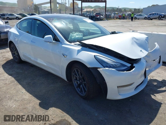 2020 Tesla Model 3 Long Range with VIN 5YJ3E1EB4LF619754, listed as a IAAI auction lot 41920422 with 82,430 mi miles and . Bid and sale history available at DreamBid. Image 1.