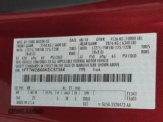 2019 Ford F-250 XL z VIN 1FT7W2B60KEC57384, wystawiony jako IAAI lot #42355105 z przebiegiem 99 354 mil mil oraz . Historia ofert i sprzedaży dostępna na DreamBid. Obrazek 9.