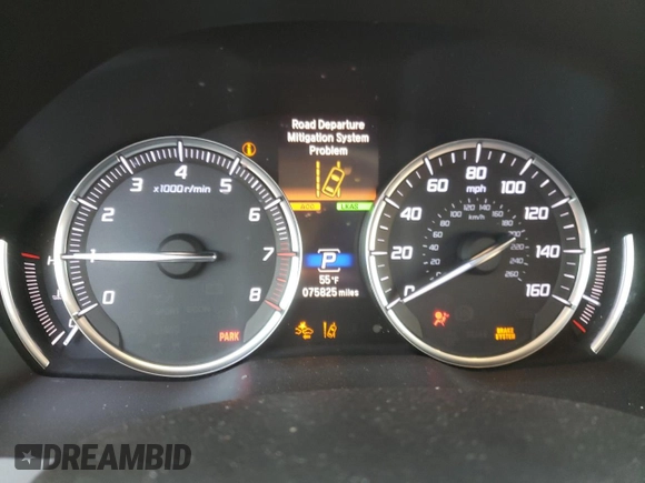 2019 Acura MDX w/Advance Pkg with VIN 5J8YD4H85KL013127, listed as a Copart auction lot 68181052 with 75,825 mi miles. Bid and sale history available at carsss.com. Image 9.