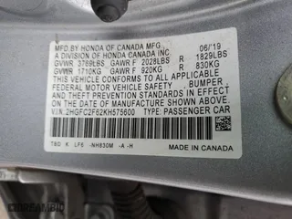 2019 Honda Civic Sedan LX with VIN 2HGFC2F62KH575600, listed as a Copart auction lot 50472195 with 50,016 mi miles and Salvage Title. Bid and sale history available at carsss.com. Image 12.