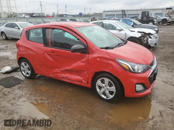 2020 Chevrolet Spark LS with VIN KL8CB6SA8LC400058, listed as a Copart auction lot 48338095 with 89,556 mi miles and Salvage Title. Bid and sale history available at DreamBid. Image 4.