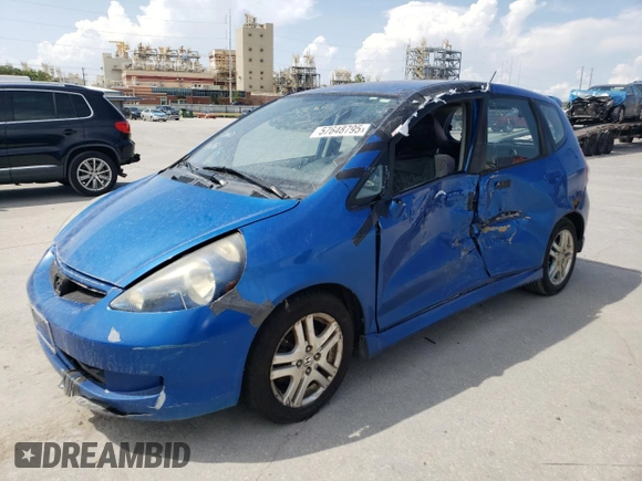 2008 Honda Fit Sport z VIN JHMGD386X8S062730, wystawiony jako Copart lot #57648795 z przebiegiem 233 820 mil mil oraz Szkoda całkowita • Salvage title. Historia ofert i sprzedaży dostępna na DreamBid. Obrazek 1.