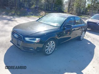 2013 Audi A4 Premium Plus with VIN WAUFFAFL7DN008649, listed as a IAAI auction lot 42146742 with 158,141 mi miles. Bid and sale history available at carsss.com. Image 2.