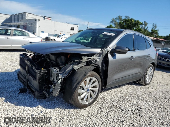 2021 Ford Escape Titanium Hybrid with VIN 1FMCU0DZ2MUB03683, listed as a Copart auction lot 42743175 with 49,095 mi miles and Salvage title. Bid and sale history available at DreamBid. Image 1.