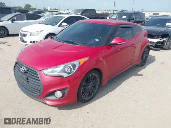 2016 Hyundai Veloster Turbo with VIN KMHTC6AE2GU284229, listed as a IAAI auction lot 42770574 with 103,784 mi miles and . Bid and sale history available at DreamBid. Image 2.