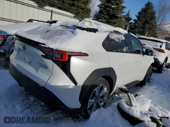 2023 Subaru Solterra Limited with VIN JTMABABA0PA025110, listed as a Copart auction lot 45464005 with 5,088 mi miles and Salvage Title. Bid and sale history available at DreamBid. Image 3.