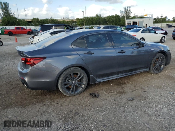 2020 Acura TLX w/A-Spec Pkg with VIN 19UUB3F69LA001401, listed as a Copart auction lot 80886844 with 0 mi miles and Salvage Title. Bid and sale history available at carsss.com. Image 3.