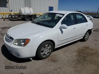 2006 Kia Spectra EX z VIN KNAFE122165357096, wystawiony jako Copart lot #56351065 z przebiegiem 112 281 mil mil oraz Szkoda całkowita • Salvage title. Historia ofert i sprzedaży dostępna na DreamBid. Obrazek 1.