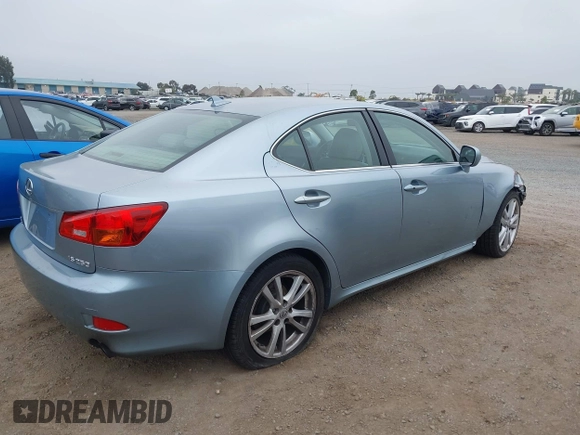 2007 Lexus IS with VIN JTHBK262172036011, listed as a IAAI auction lot 42162189 with 254,151 mi miles. Bid and sale history available at carsss.com. Image 4.