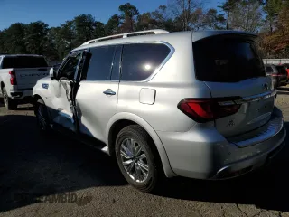 2020 Infiniti QX80 LUXE with VIN JN8AZ2NE0L9255374, listed as a Copart auction lot 79107194 with Not Provided miles and Salvage Title. Bid and sale history available at carsss.com. Image 2.