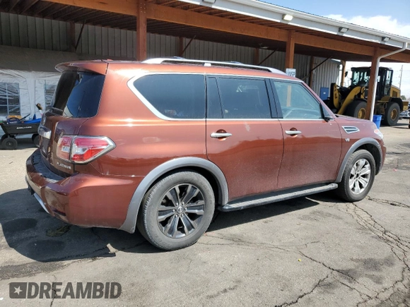 2018 Nissan Armada Platinum with VIN JN8AY2NE9J9734988, listed as a Copart auction lot 51811715 with 113,748 mi miles and Salvage Title. Bid and sale history available at carsss.com. Image 3.