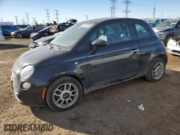 2012 FIAT 500 Pop with VIN 3C3CFFAR7CT365458, listed as a Copart auction lot 42599195 with 89,569 mi miles and Salvage Title. Bid and sale history available at carsss.com. Image 1.