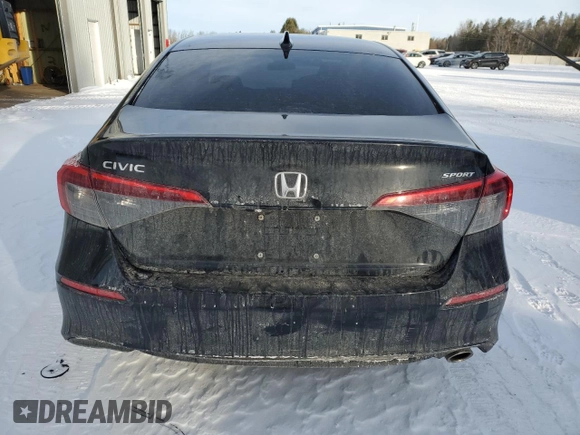 2022 Honda Civic Sedan Sport with VIN 2HGFE2F5XNH109760, listed as a Copart auction lot 42228925 with 111,046 mi miles and Salvage Title. Bid and sale history available at carsss.com. Image 6.