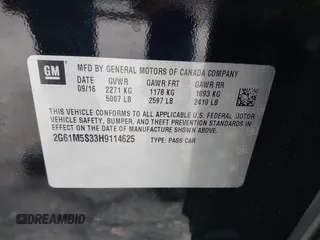 2017 Cadillac XTS Luxury with VIN 2G61M5S33H9114625, listed as a IAAI auction lot 42349471 with 98,414 mi miles and . Bid and sale history available at DreamBid. Image 9.